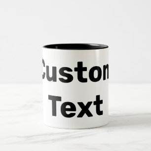 Personalised / Custom Made / Customised Names Two-Tone Coffee Mug