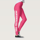 Personalised Custom Made Leggings<br><div class="desc">Easy to Personalise Custom Made leggings from Ricaso - add your own text - change the background colour and text colour and font by clicking on customise</div>