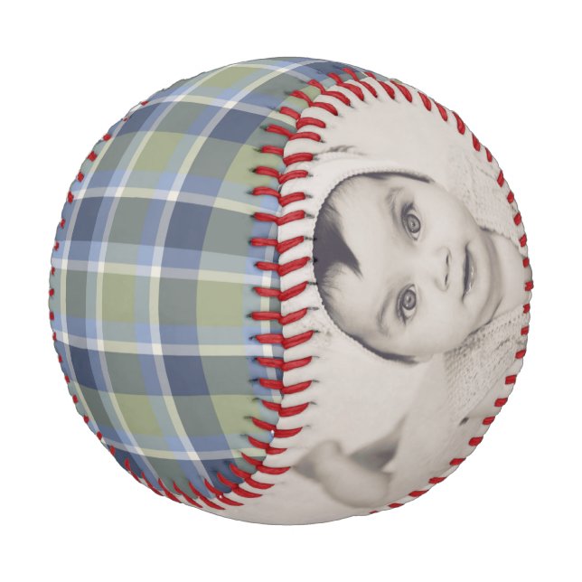 Personalised Custom Made Plaid Pattern Baseball (Angled)