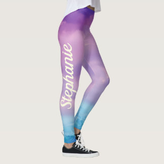 Personalised Custom Made Watercolor with Name Leggings