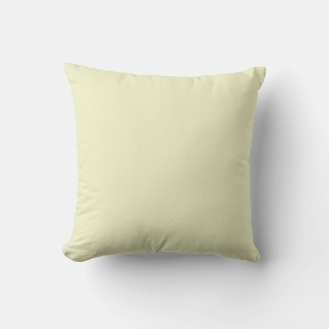 Personalised Custom Minimal Monogram Cream Pillow. Cushion (Front)