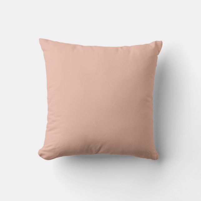 Personalised Custom Minimal Monogram Peach Pillow. Cushion (Front)