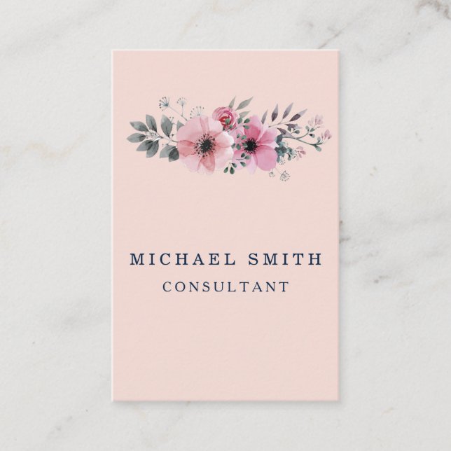 Personalised Custom Minimalist Modern QR Code Logo Business Card (Front)