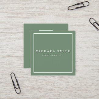Personalised Custom Minimalist Modern QR Code Logo Square Business Card