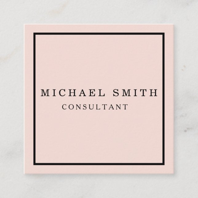 Personalised Custom Minimalist Modern QR Code Logo Square Business Card (Front)