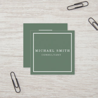 Personalised Custom Minimalist Modern QR Code Logo Square Business Card