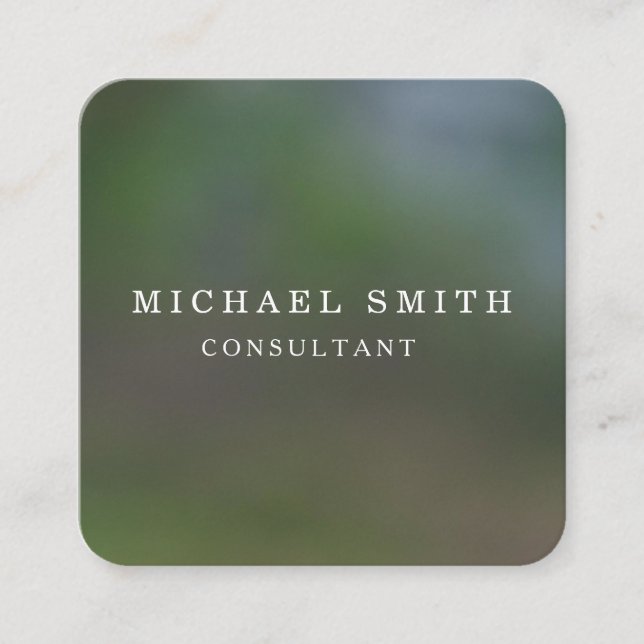 Personalised Custom Minimalist Modern QR Code Logo Square Business Card (Front)