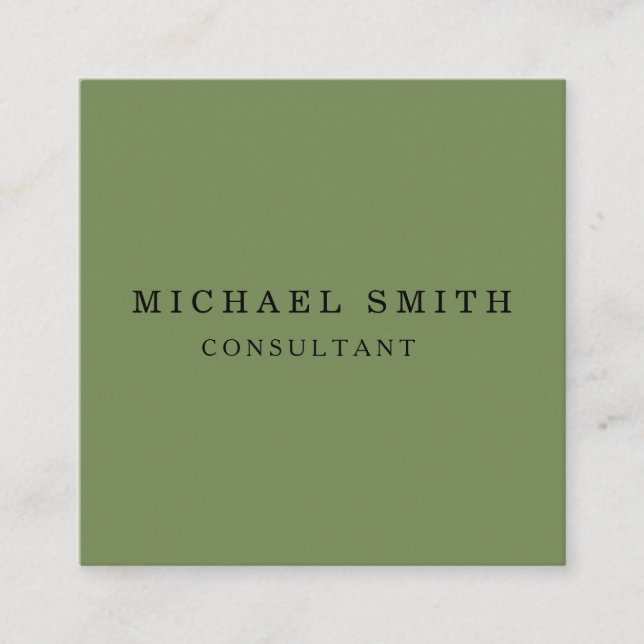 Personalised Custom Minimalist Modern QR Code Logo Square Business Card (Front)