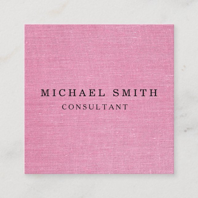 Personalised Custom Minimalist Modern QR Code Logo Square Business Card (Front)