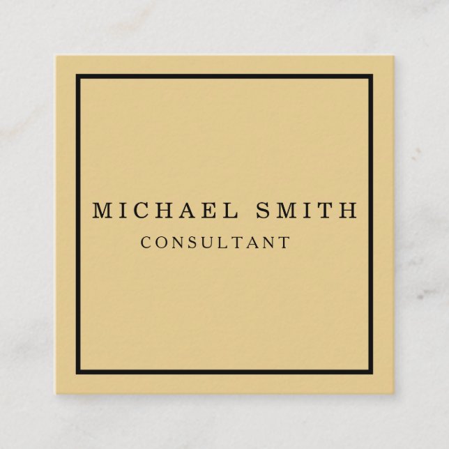 Personalised Custom Minimalist Modern QR Code Logo Square Business Card (Front)