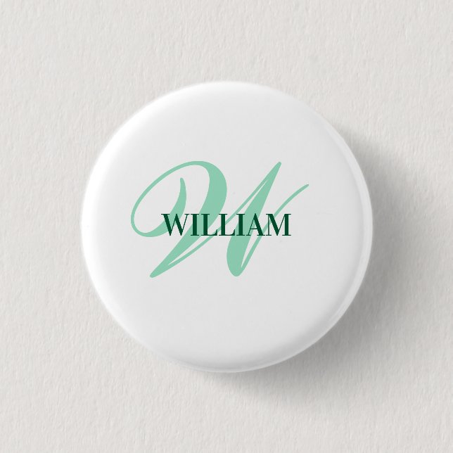 Personalised Custom Monogram  3 Cm Round Badge (Front)