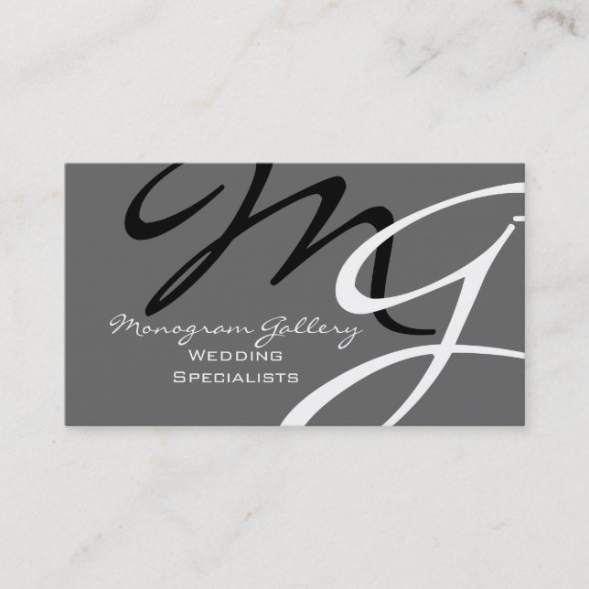 Personalised Custom Monogram Business Card (Front)