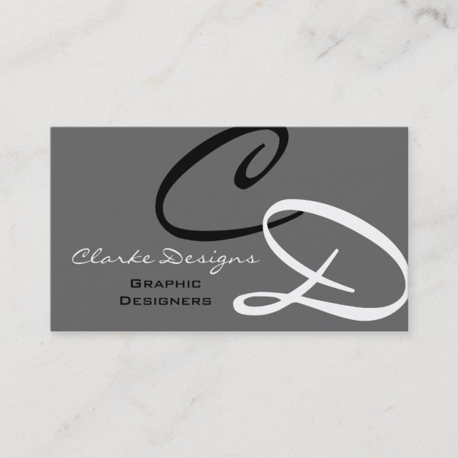 Personalised Custom Monogram Business Card (Front)