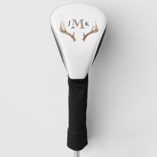 Personalised Custom Monogram Driver Antlers Golf Head Cover