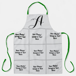  Personalised Custom Monogram Family Photo Collage Apron