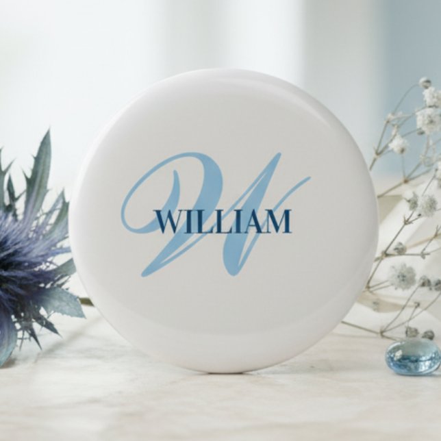 Personalised Custom Monogram Gift 3 Cm Round Badge (Creator Uploaded)
