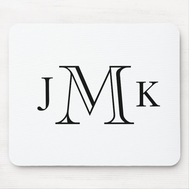 Personalised Custom Monogram  Mouse Mat (Front)