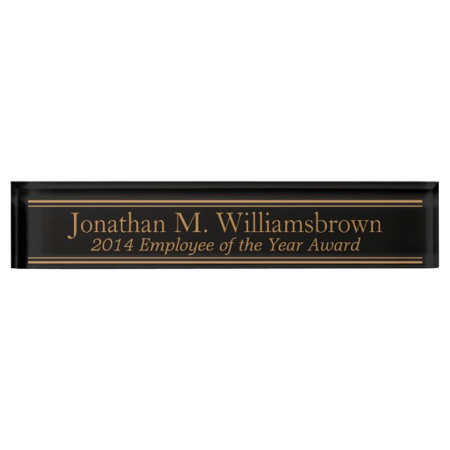 Personalised Custom Monogram Name Plate (Front)