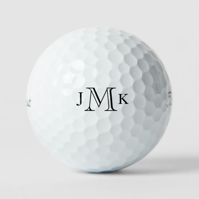Personalised Custom Monogram Titleist Pro VI Golf Balls (Front)