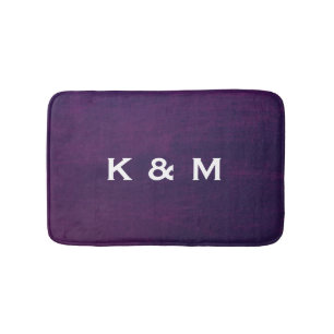 Personalised Custom Monogrammed Purple Bath Mat