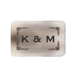 Personalised Custom Monogrammed Swirl Bath Mat