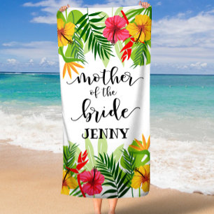 Personalised Custom Mother of the Bride Gift Beach Towel