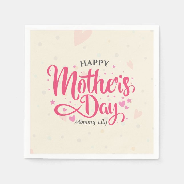 Personalised Custom Mother's Day | Napkin (Front)