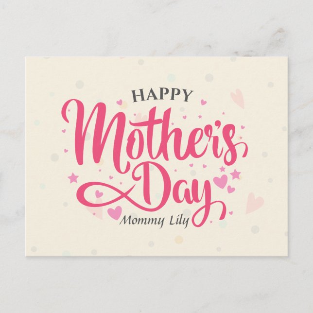 Personalised Custom Mother's Day | Postcard (Front)