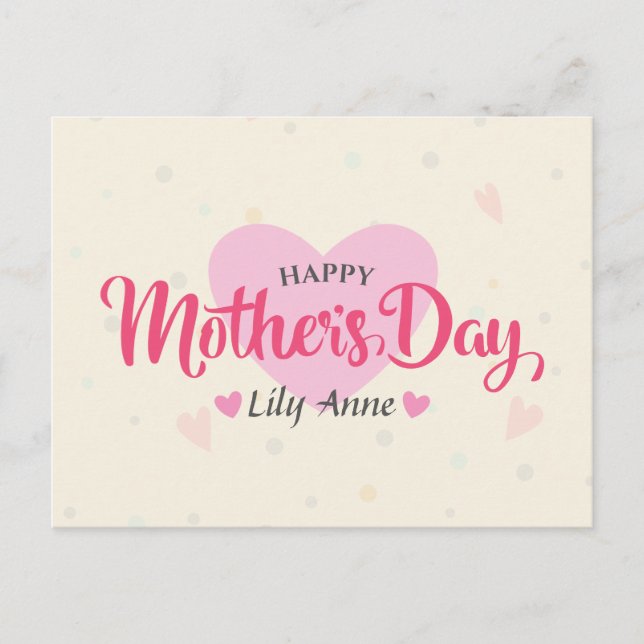 Personalised Custom Mother's Day | Postcard (Front)