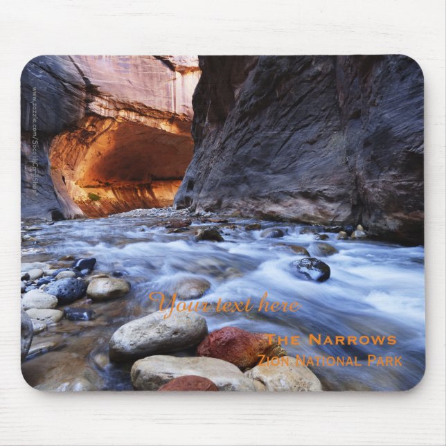 Personalised, Custom Mouse Pad, Zion Narrows Mat (Front)