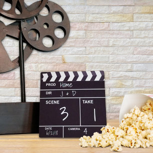 Personalised Custom Movie Clapboard Home Theatre Plaque
