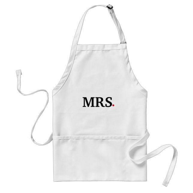 Personalised Custom Mrs. Wife Bride Standard Apron (Front)