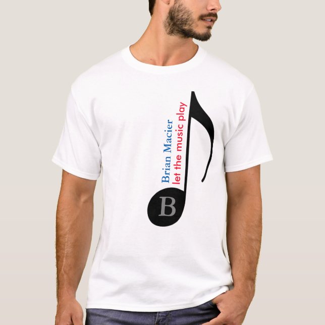 personalised / custom musical note T-Shirt (Front)