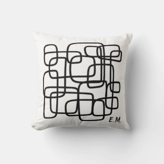 Personalised Custom Name Abstract Line Art Cushion
