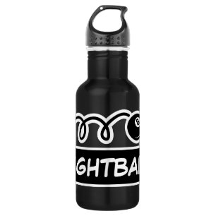 Personalised custom name billiards eightball 532 ml water bottle