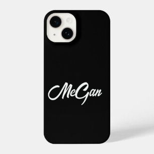 Personalised Custom Name black Monogram Cases. iPhone 14 Case
