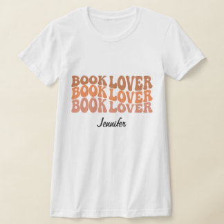 Personalised Custom Name Book Lover Reading TShirt