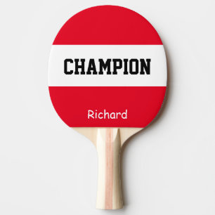 Personalised Custom Name Champion Ping Pong Paddle