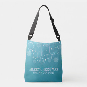 Personalised Custom Name Christmas   Crossbody Bag
