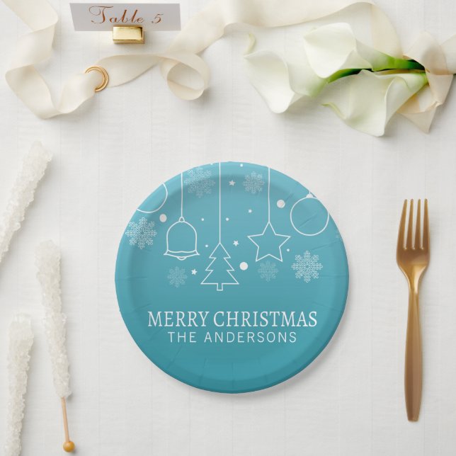 Personalised Custom Name Christmas | Paper Plate (Wedding)