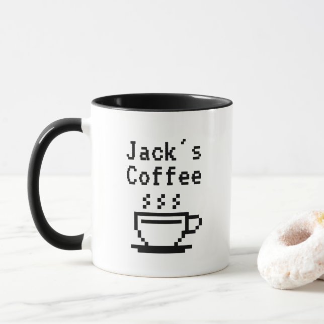 Personalised custom name coffee mug gift (With Donut)