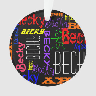 Personalised Custom Name Collage Colourful Ornament