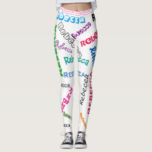 Personalised Custom Name Collage Leggings