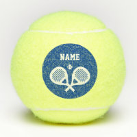 Personalised custom name crossed padel racket logo