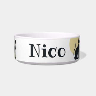 Personalised Custom Name Cute Cat Food or water Bo Bowl