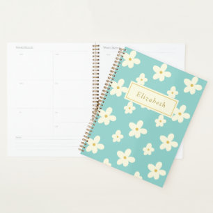 Personalised Custom Name Daisy Floral Cute Flowers Planner
