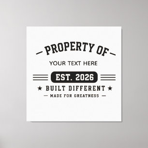 Personalised Custom Name Design – Minimal Modern T Canvas Print