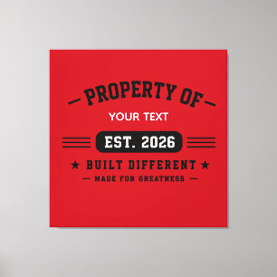 Personalised Custom Name Design – Minimal Modern T Canvas Print