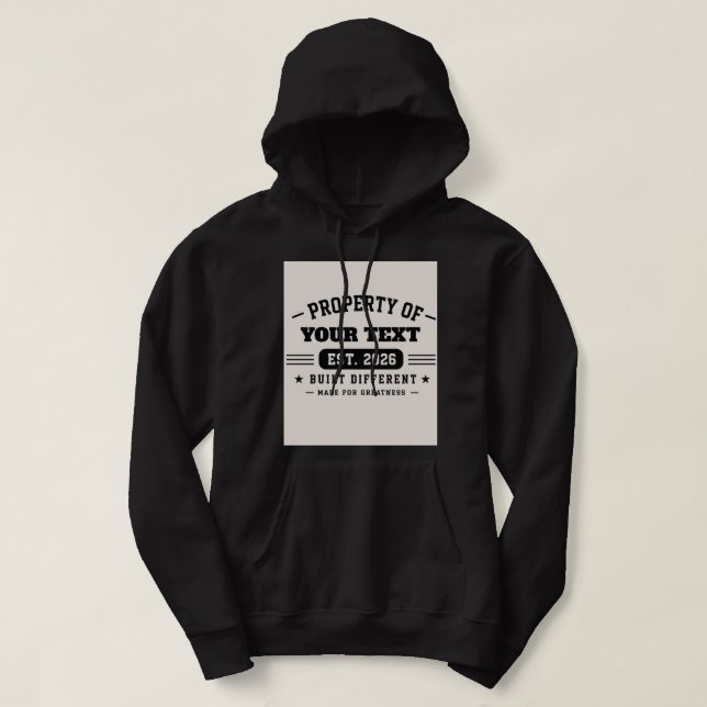Personalised Custom Name Design – Minimal Modern T Hoodie (Design Front)