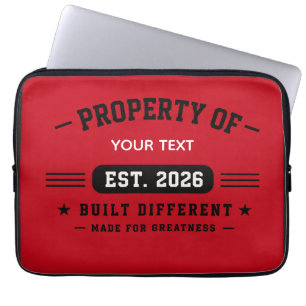 Personalised Custom Name Design – Minimal Modern T Laptop Sleeve